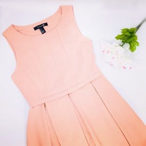 Blush Pink Pleated Sleeveless Dress